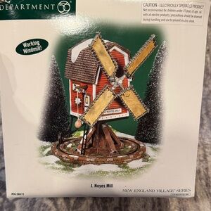 Department 56 J. Noyes Mill Red and Brown Windmill Decor